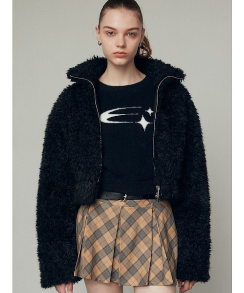 2トーンボアブルゾン｜エモダの通販｜&mall（アンドモール）三井