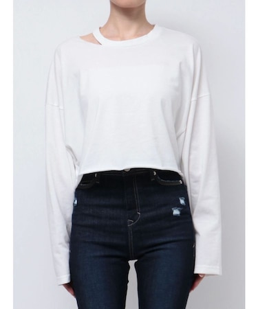 スリットショートロングTシャツ
