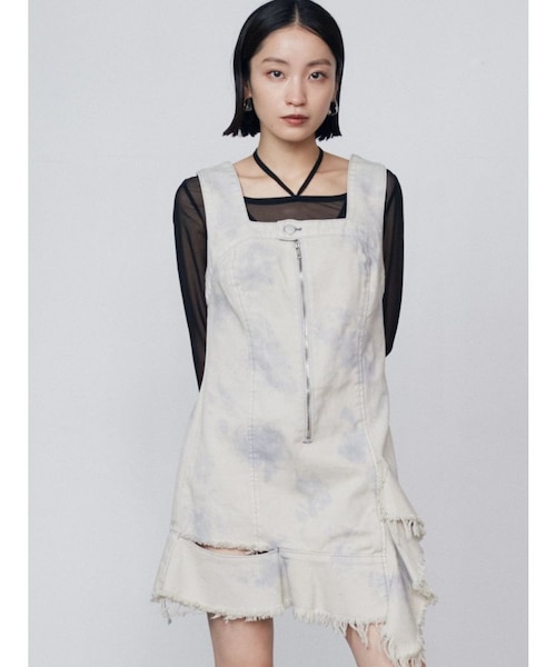 EMODA バルーンコンパクトデニムブルゾン アシンメトリー デニム