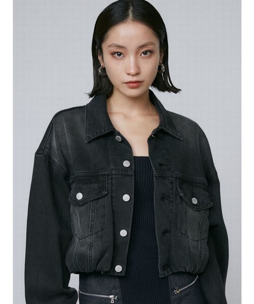 バルーンコンパクトデニムブルゾン｜エモダの通販｜&mall（アンド