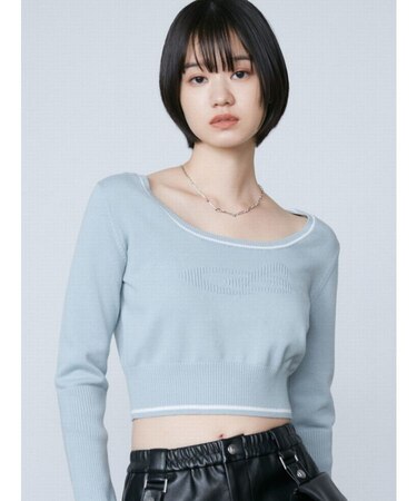 ラウンドロゴコンパクトニット