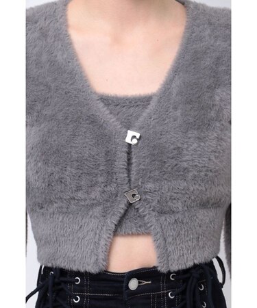 シャギーコンパクトロングスリーブツインセット