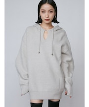 ワイドフードルーズニット