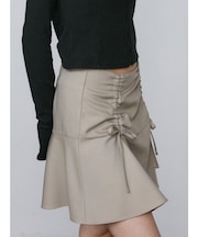 ギャザーリボンフレアスカート