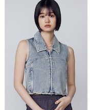 デニムウォッシュベスト