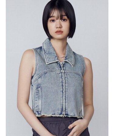デニムウォッシュベスト