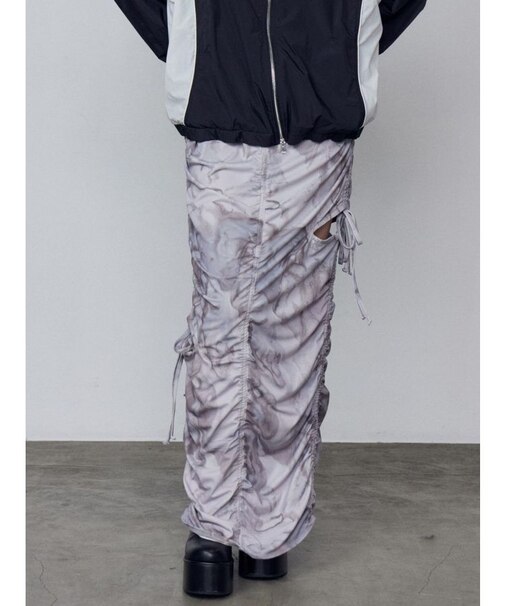 ギャザーストリングマキシスカート
