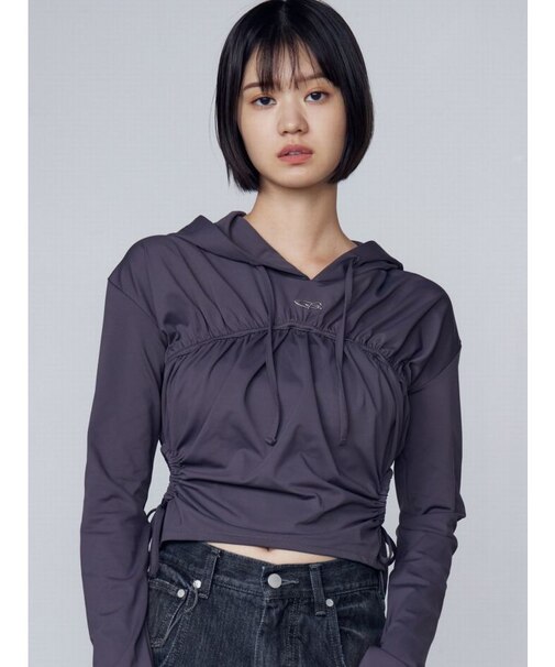 ホールギャザーリボントップ