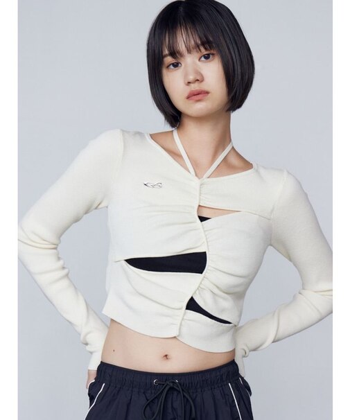 ストリングギャザーニット