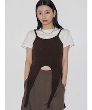 【VEQUM】MIXTURE HALTER KNIT