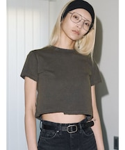 【VEQUM】DAMAGE CROPPED T SHIRT