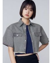 カットショートデニムシャツ