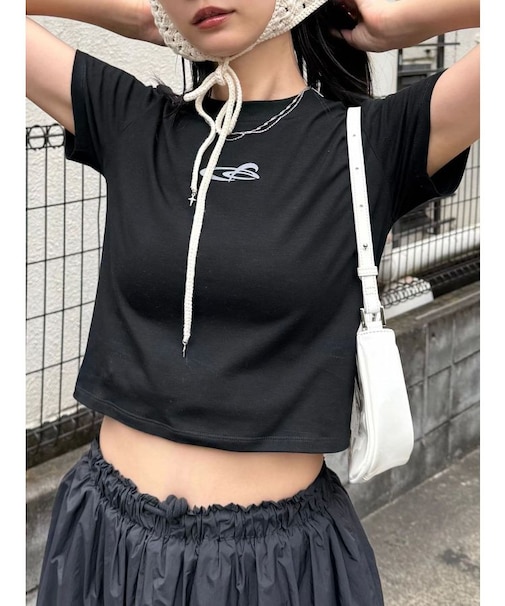 ロゴグラデーションミニマルTシャツ