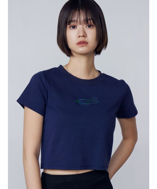 ロゴグラデーションミニマルTシャツ