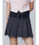 リブワイドプリーツスカート