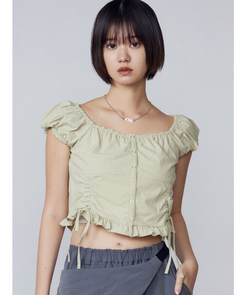 ショートスリーブリボントップ