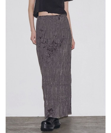 【VEQUM】CRUSH WRINKLE MAXI SK