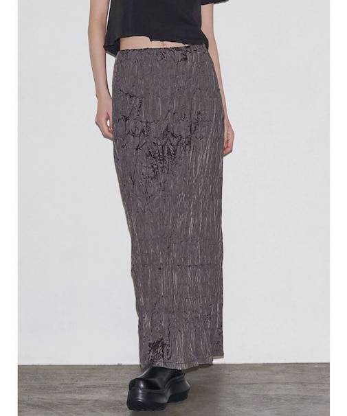 【VEQUM】CRUSH WRINKLE MAXI SK