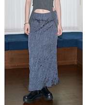 【VEQUM】CRUSH WRINKLE MAXI SK