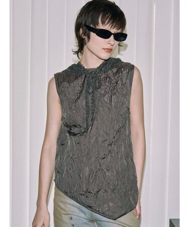 【VEQUM】CRASH WRINKLE TOPS