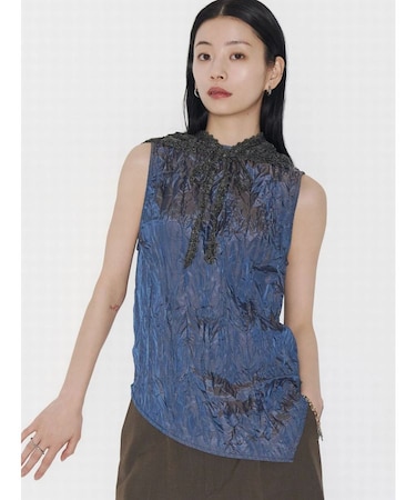 【VEQUM】CRASH WRINKLE TOPS