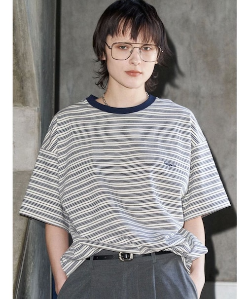 【VEQUM】HIGH GAUGE BORDER T SHIRT