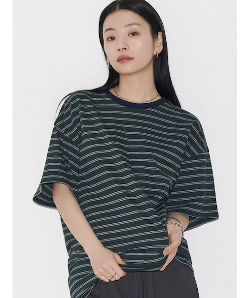 【VEQUM】HIGH GAUGE BORDER T SHIRT