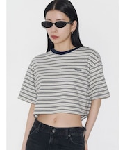 【VEQUM】HIGH GAUGE BORDER SHORT T SHIRT