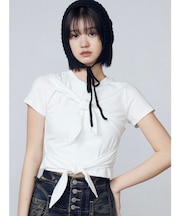 ダブルリボンコンパクトTシャツ