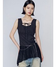 カットヘムタイトップ