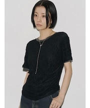 【VEQUM】WRINCLE LAYEREED TOPS