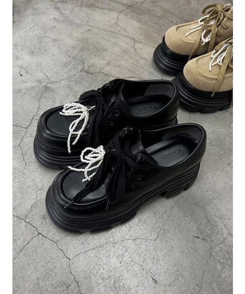 EMODA タンクソールバルキーローファー ブラック Mサイズ タンクソールバルキーローファー[品番：MKSW0062018]｜EMODA（エモダ