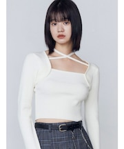 レイヤーコンパクトチョーカーニット