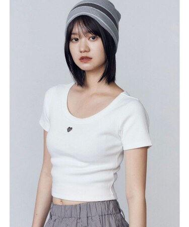 スプレープリントコンパクトTシャツ