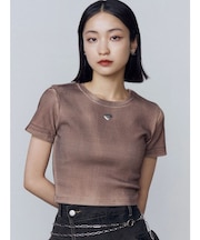 スプレープリントコンパクトTシャツ