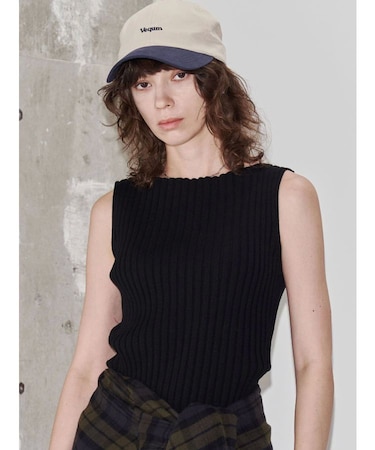 【VEQUM】WIDE RIB KNIT TT