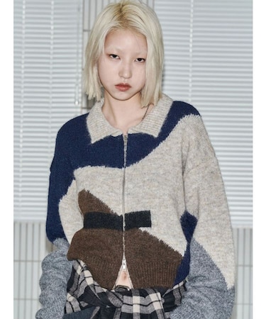 【VEQUM】JACQUARD PATTERN KNIT