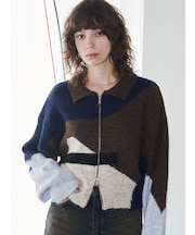 【VEQUM】JACQUARD PATTERN KNIT