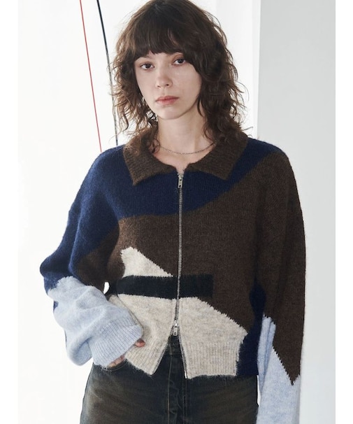 【VEQUM】JACQUARD PATTERN KNIT