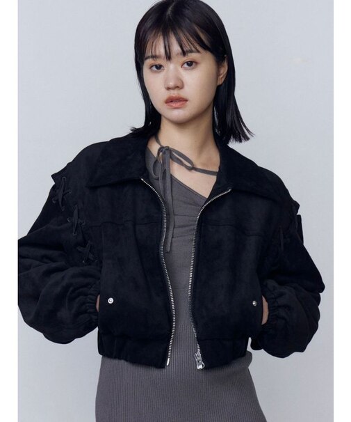 フェイクスエードブルゾン