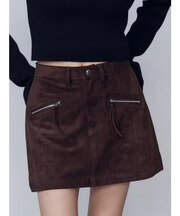 フェイクスエードミニスカート