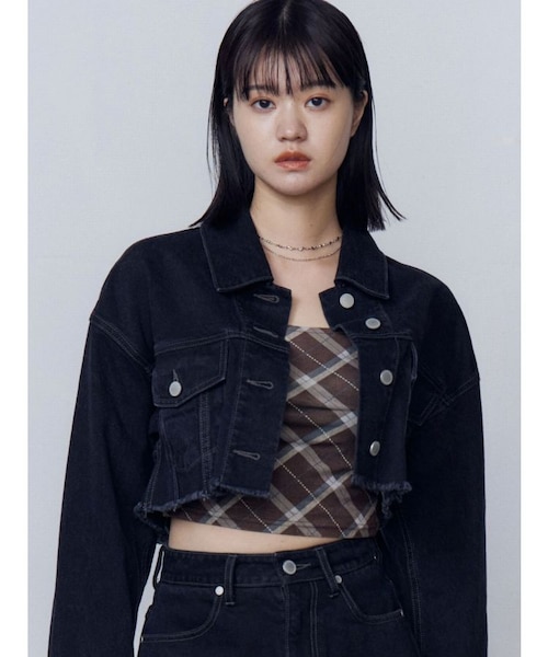 EMODA バルーンコンパクトデニムブルゾン セール】バルーンコンパクトデニムブルゾン（デニムジャケット