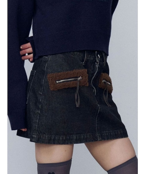 ボアポケットミニスカート