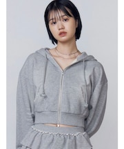 シェービングショートジップフーディ