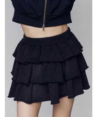 スウェットティアードミニスカート