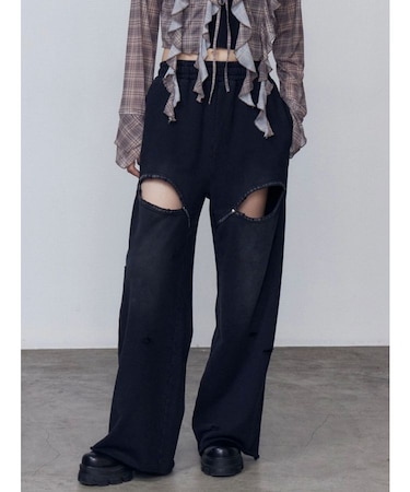 ホールクラッシュスウェットパンツ