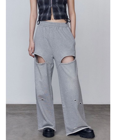 ホールクラッシュスウェットパンツ