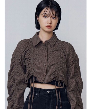 ストリングリボンショートシャツ