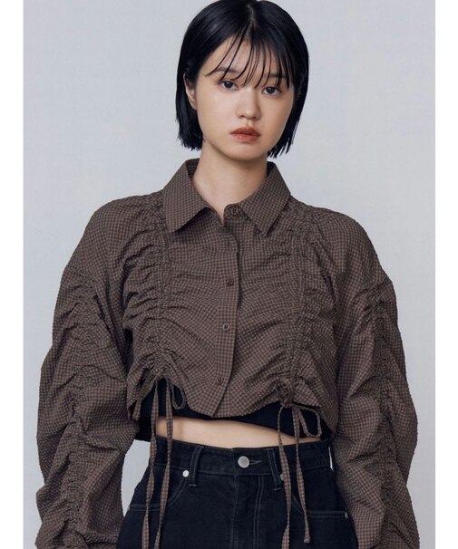 ストリングリボンショートシャツ