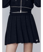 プリーツニットミニスカート